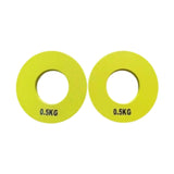 Maxbell 2 Pieces Fitness Fractional Plates Weighted Barbell for Sports Weightlifting 0.5 kg