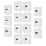 Maxbell 14Pcs Adhesive Hooks Screw Wall Hangers without Nails for Bathroom Door Home