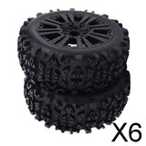 6xRC Car Wheel Rim Tyres 1/8 RC Truggy Truck Accessory Climbing Rock Crawler