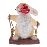 Maxbell Resin Simulation Swing Animals Figurine Garden Ornament Decor Rabbit#2 - Aladdin Shoppers