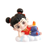 Maxbell Cute Nezha Action Figures Action Anime Model for Kids Adults Boys Girls Gift E