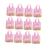 12Pcs Easter Gift Bags Goodie Bags for Celebrations Easter Egg School Events Pink
