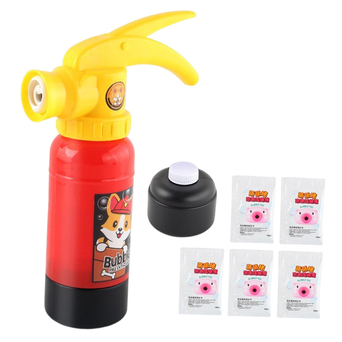 Maxbell Bubble Maker Extinguisher Shaped Battery Powered for Kids Party Favors