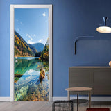 2pcs/set 3D Self Adhesive Door Wall Mural Sticker Mural Decal 77x200cm B