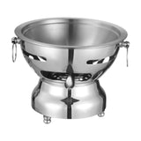 Maxbell Shabu Pot Cooking Pot Alcohol Hot Pot for Family Gathering Household Camping silvery