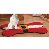 Maxbell Christmas Santa Belt Design Dog Bone Bed Pet Sleep Mat Cat Kitten Couch Pad