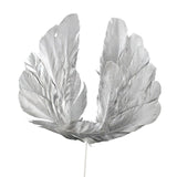 Maxbell Angel Feather Cake Topper Congratulation DIY Toothpick Flag Cake Insert Argent