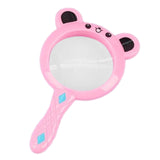 Kids Magnifier Cartoon Cartoon Magnifying Glass for Models Newspapers Photos Pink