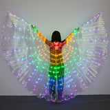 Maxbell Halloween Large Colorful Luminous Butterfly LED Belly Dance Wings Style 1
