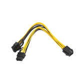 Maxbell 20x6Pin Female to 2x 8Pin (6+2) Male PCI Express Power Adapter Y Splitter Cable