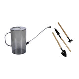 Maxbell 2000ml Indoor Watering Can Long Nozzle for House Plants Plants Garden Flower grey