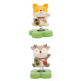 Maxbell 2pcs Shaking Head Doll Figurine Animal Model Craft Ornament Home Decoration