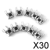 Maxbell 30x6X6X8mm Momentary Tactile Push Button Switch Tact Switches 10pcs
