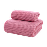 Maxbell Towel and Bath Towel Set Quick Dry Breathable Wash Cloth for Shower Yoga Deep pink