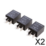 Maxbell 2x3 Pieces 24V 30A Car Automotive Van Boat Electronic 4 Pin SPST Relays