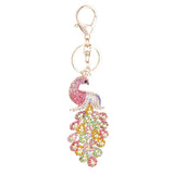 Maxbell Crystal Peacock Charm Keyring #2