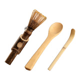 Maxbell Matcha Whisk Set for Beginners Ceremony Accessories Mixer Brush Matcha Tools Dark 3pcs set
