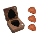 Wooden Guitar Pick Box Guitar Pick Organizer for Music Lovers Boyfriend Gift box red picks