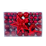 102Pcs Christmas Ball Ornaments Shatterproof for Thanksgiving Wreath Wedding Red