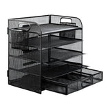 Maxbell File Organizer Portable Multiuse Letter Rack for Household Desktop Workspace