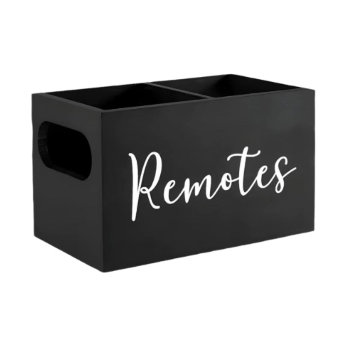 Maxbell Remote Control Holder Retro Wooden TV Remote Holder for Bed NightStand Couch Black