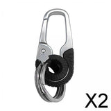 Maxbell 2xCar Key Chain for Men Multifunction Exquisite Universal for Men Women Unisex Black