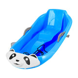 Maxbell Snow Sled with Pull Rope and Handle Grass Sliding Sled for Lawn Yard Outdoor Blue Panda