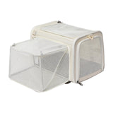 Maxbell Pet Carrier Portable Ventilated Mesh Cat Carrier for Outdoor Traveling Trips white