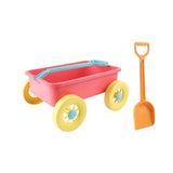 Maxbell Kid Wagon Toy Portable Beach Activities Pull Car Toy for Summer Indoor Beach Red