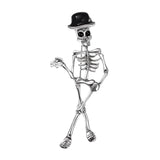 Maxbell Halloween Brooch Pin Halloween Pin Accessories for Women Men Skeleton Brooch Black hat