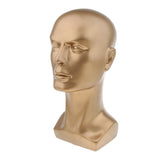 Maxbell Male Mannequin Manikin Head Glasses Caps Wigs Jewelry Display Stand  Gold