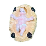 Baby Jesus Statue Elegant Gift Nativity Figurine for Desktop Cabinet Bedroom S 8cmx5cm