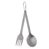 Maxbell Maxbell Outdoor Titanium Tableware Flatware Spoon Fork Spork Spoon Fork with Buckle