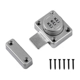 Maxbell Password Rotary Hasp Lock Gate Door Latch Locks for Protecting Private Space Silver