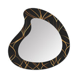 Maxbell Wall Mirror Apartment Entryway Bathroom Modern Makeup Mirror Wall Decoration Style A