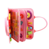Maxbell Montessori Busy Board Travel Toys Educational for Kids Birthday Gift Pink