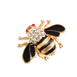 Maxbell Vintage Metal Crystal Rhinestone Insect Honeybee Brooch Pin Broach Black - Aladdin Shoppers