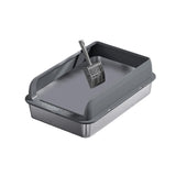 Maxbell Cat Litter Easy to Clean Anti for Small and Large Cats Cat Toilet Dark Grey and M