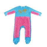 Maxbell Rompers Newborn Boys Girls Crawling Clothes Suit Blue Rose Red 73cm