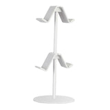 Maxbell Game Controller Holder Anti Slip Base Plastic Headphone Stand for Headphones 2 Tier White