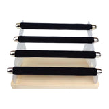 Maxbell Rings Display Stand Unique 4 Tiers Jewelry Organizer for Home Bedroom Vanity Black Velvet