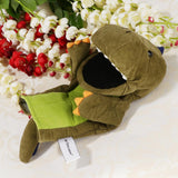 Maxbell Maxbell Soft Cloth T-Rex Dinosaur Doll Hand Puppet with Movable Mouth Kids Toy Green