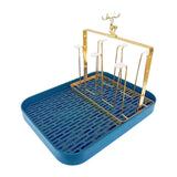 Maxbell Metal Mug Holder with Removable Draining Tray for Kitchen Sports Bottles Bar Green