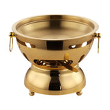 Maxbell Mini Hot Pot Traditional Chinese Hot Pot for Kitchen Countertop Home Camping S gold