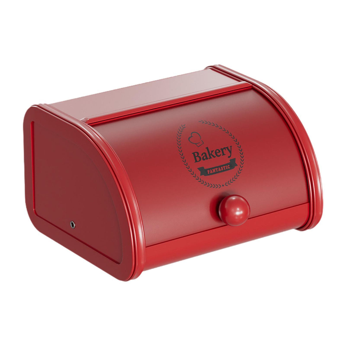 Maxbell Metal Bread Box Roll Top Bread Container for Entryway Kitchen Counter Pantry M Red