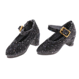 Maxbell Glittery Buckle Starp Shoes High Heel for 12'' Blythe Dolls Clothes Black - Aladdin Shoppers