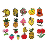 Maxbell DIY 18pcs Fruits Styles Embroidered Patch Sew On/Iron On Patch Applique Clothes Dress Plant Hat Jeans Sewing Flowers Applique Diy Accessory - Aladdin Shoppers