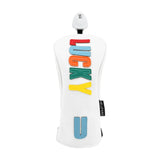 Maxbell Golf Club Head Cover Easy to Use Golf Wood Headcover for Golf Courses Adults White UT 24cmx10cm