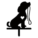 Maxbell Metal Dog Garden Decor Dog Shaped Decor Statue Dog Yard Decor for Lawn Patio