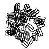 Maxbell 200pcs Metal Bra Lingerie Strap Sewing Clip O Rings Fig 8 Slider Black 10mm